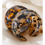 Leopard Print Resin Cuff Bracelet – Waterproof 18K Gold Plated Bracelet | Ezra Gems