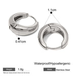 Glossy Mini Huggie Hoop Earrings – Waterproof 18K Gold Plated Earrings | Ezra Gems