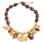 Resin Bead Sun Charm Necklace – Waterproof 18K Gold Plated Necklace | Ezra Gems