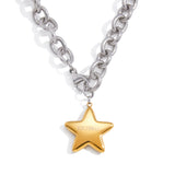 Smooth Star Pendant Necklace – Waterproof 18K Gold Plated Necklace | Ezra Gems