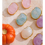 Pastel Candy Resin Stud Earrings – Waterproof 18K Gold Plated Earrings | Ezra Gems