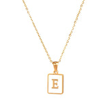 Mother of Pearl Initial Necklace – Waterproof 18K Gold Plated Necklace | Ezra Gems