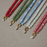 Natural Stone Bead Pendant Necklace