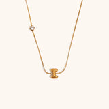 Sparkling Zircon Initial Necklace – Waterproof 18K Gold Plated Necklace | Ezra Gems