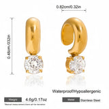 Cubic Zirconia Clip Earrings