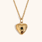 Birthstone Box Pendant Necklace – Waterproof 18K Gold Plated Necklace | Ezra Gems