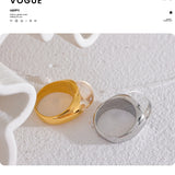 Geometric Cast Resin Statement Ring – Waterproof 18K Gold Plated Ring | Ezra Gems