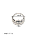 Zircon Shell Chubby Dome Ring – Waterproof 18K Gold Plated Ring | Ezra Gems