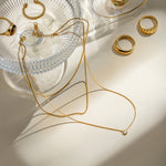 Three Layer Y Shape Necklace – Waterproof 18K Gold Plated Necklace | Ezra Gems