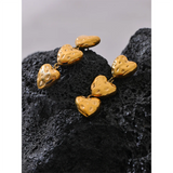 Heart Drop Gold Earrings