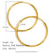 Minimalist Round Loop Hoop Earrings – Waterproof 18K Gold Plated Earring | Ezra Gems