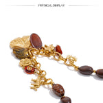 Resin Bead Sun Charm Necklace – Waterproof 18K Gold Plated Necklace | Ezra Gems