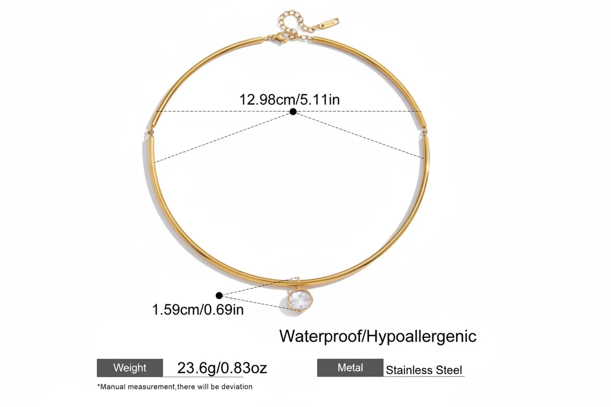 Viral Pendant Torque Choker Necklace