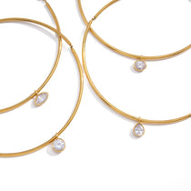 Viral Pendant Torque Choker Necklace – Waterproof 18K Gold Plated Necklace | Ezra Gems