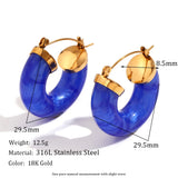 Acrylic Round Tube Hoop Earrings