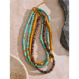 Natural Handmade Bead Chain Necklace