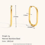 Classic Stainless Steel Hoop Earrings – Waterproof 18K Gold Plated Earrings | Ezra Gems
