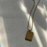 Engraved Affirmation Tag Necklace – Waterproof 18K Gold Plated Necklace | Ezra Gems