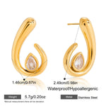 Twisted Spiral Chunky Hoop Earrings – Waterproof 18K Gold Plated Earrings | Ezra Gems