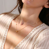 Sparkling Zircon Initial Necklace – Waterproof 18K Gold Plated Necklace | Ezra Gems