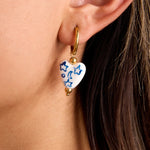 Dainty Ceramic Hoop Earrings - Earrings