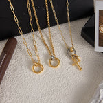 Circle Cross Pendant Necklace – Waterproof 18K Gold Plated Necklace | Ezra Gems