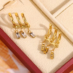 Luxury Tassel Zircon Earrings – Waterproof 18K Gold Plated Earrings | Ezra Gems