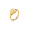 Engraved Wildflower Signet Ring – Waterproof 18K Gold Plated Ring | Ezra Gems