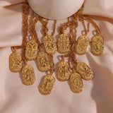 Constellation Square Pendant Necklace – Waterproof 18K Gold Plated Necklace | Ezra Gems