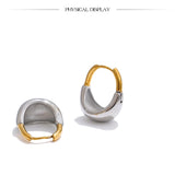 Geometric Two-tone Hoop Earrings