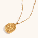 Star Moon Texture Zircon Necklace – Waterproof 18K Gold Plated Necklace | Ezra Gems