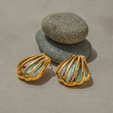Abalone Shell Stud Earrings
