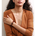 Amber Resin Round Bead Chain Bracelet – Waterproof 18K Gold Plated Bracelet | Ezra Gems