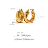 Round Chunky Hoop Earrings