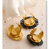 Resin Pearl Portrait Oval Ring