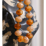 Chunky Resin Round Bead Necklace – Waterproof 18K Gold Plated Necklace | Ezra Gems