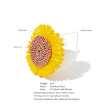 Sunflower Resin Cuff Bangle Bracelet – Waterproof 18K Gold Plated Bracelet | Ezra Gems