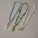 Resin Zircon Pendant Necklace