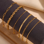 Classic Chain Link Bracelet – Waterproof 18K Gold Plated Bracelet | Ezra Gems