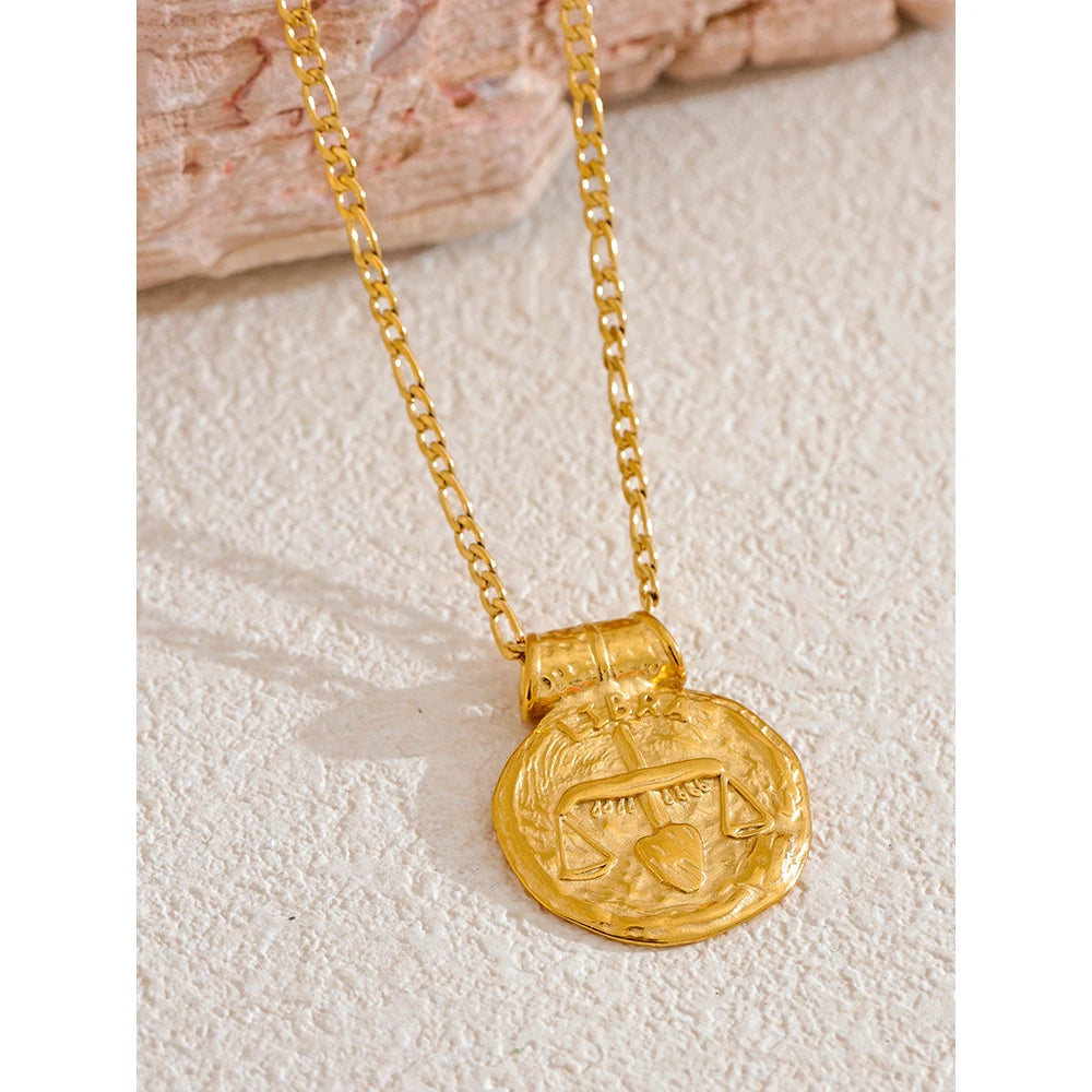 Constellation Pendant Necklace - Gold Plated Zodiac Jewelry
