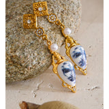 Resin Flower Drop Earrings