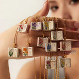 Porcelain Book Locket Necklace
