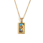 Tarot Card Pendant Necklace – Waterproof 18K Gold Plated Necklace | Ezra Gems
