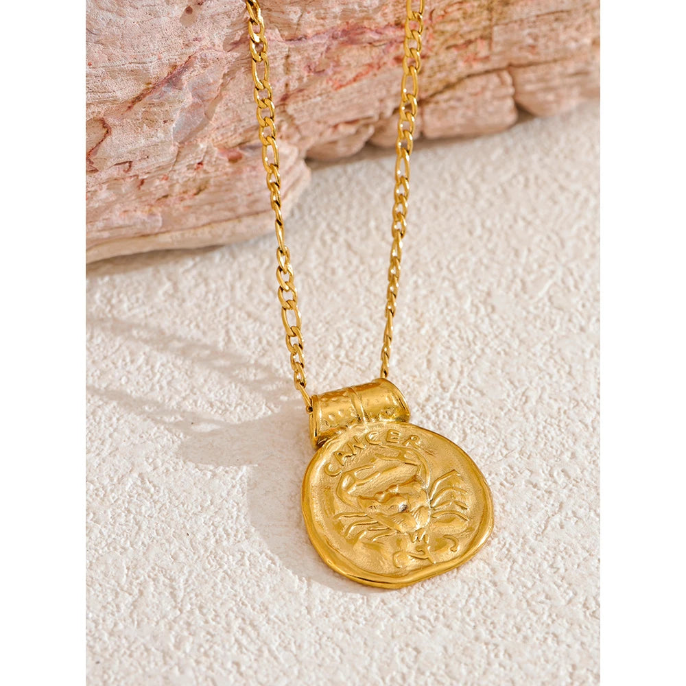 Constellation Pendant Necklace - Gold Plated Zodiac Jewelry
