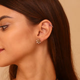 Hiphop Pearl Zircon Earrings – Waterproof 18K Gold Plated Earrings | Ezra Gems
