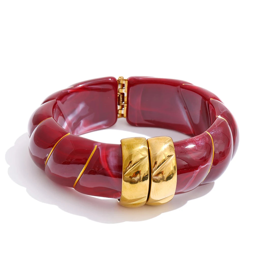 Resin Wide Statement Bangle