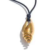 Conch Shell Leather Pendant Necklace
