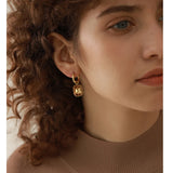 CZ Square Drop Earrings