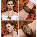 Resin Rhinestone Statement Bangle – Waterproof 18K Gold Plated Bracelet | Ezra Gems