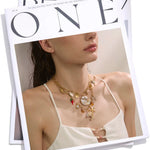 Shell Resin Ocean Charm Pendant Necklace – Waterproof 18K Gold Plated Necklace | Ezra Gems